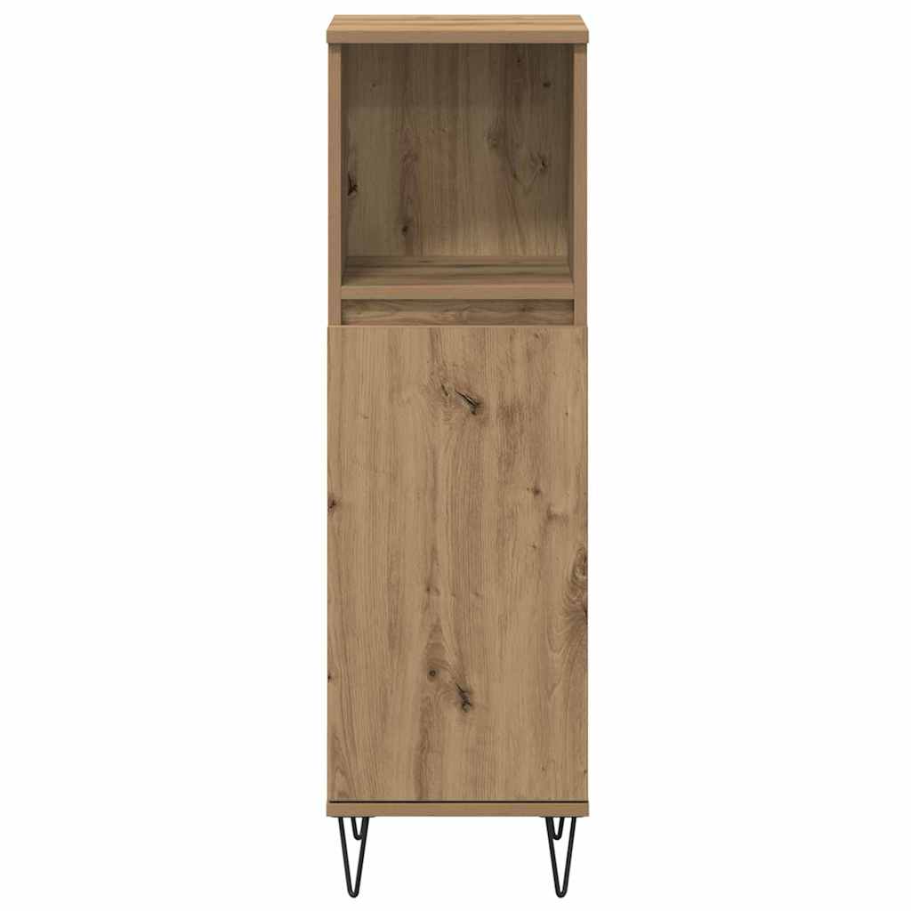 Bathroom Furniture Set 3 pcs Artisan Oak 30 x 30 x 180 cm